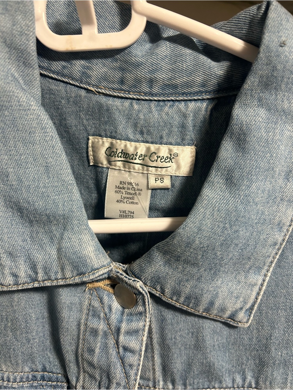 Coldwater Creek Light Blue Denim Shirt Jacket